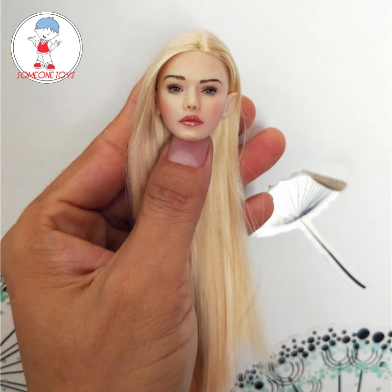 

WONDERY 1/6 Ep01/Ep02 Daeris Ava Elf Girl Head Sculpt Removable Ears for1:6 Female Figure Doll Body Accessory
