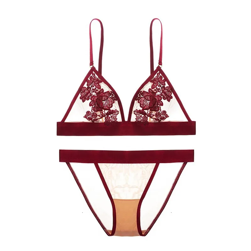 Underwear Women Set Sexy Triangle Ultra Thin Bra Without Underwire Hallow Out Bra Set Women Sexy Lingerie for Small Breast
Underwear Women Set Sexy Triangle Ultra Thin Bra Without Underwire Hallow Out Bra Set Women Sexy Lingerie for Small Breast