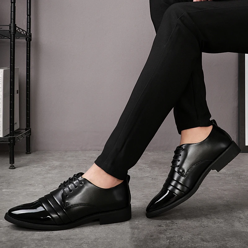 Men Breathable Rubber Formal Dress Shoes Business Oxford Leather Shoes Male Office Wedding Flats Footwear Mocassin Homme *A260
Men Breathable Rubber Formal Dress Shoes Business Oxford Leather Shoes Male Office Wedding Flats Footwear Mocassin Homme *A260