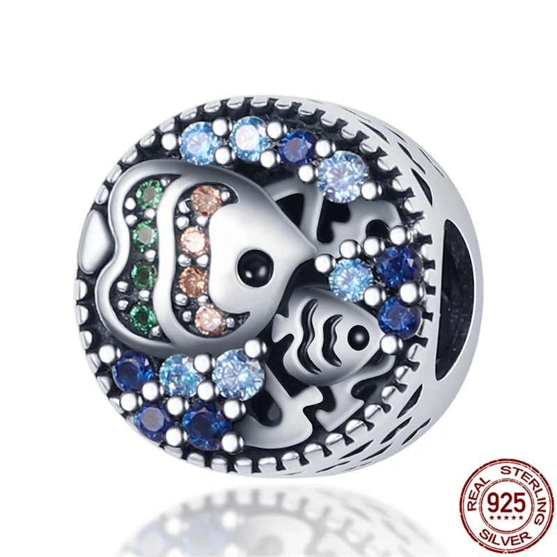 100% Real 925 Sterling Silver Blue Zircon Fish Pattern Beads Fit Original 3mm Bracelet&Bangle Fashion DIY Jewelry For Women
100% Real 925 Sterling Silver Blue Zircon Fish Pattern Beads Fit Original 3mm Bracelet&Bangle Fashion DIY Jewelry For Women