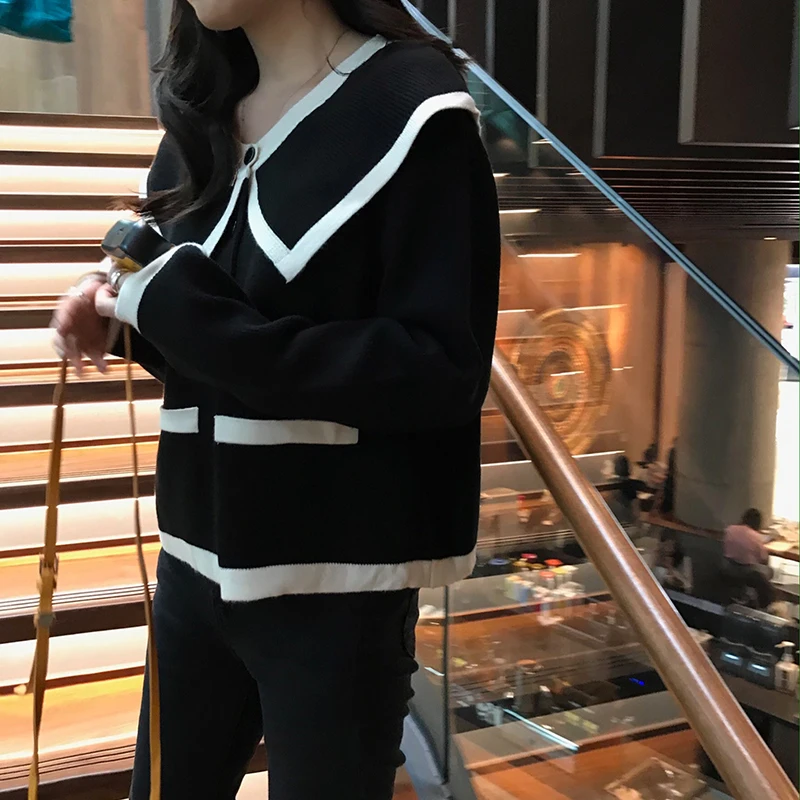 Women's Clothing sweet computer knitted full turn-down collar cardigans Korean style tops Spring and autumn high quality Sweater
Women's Clothing sweet computer knitted full turn-down collar cardigans Korean style tops Spring and autumn high quality Sweater