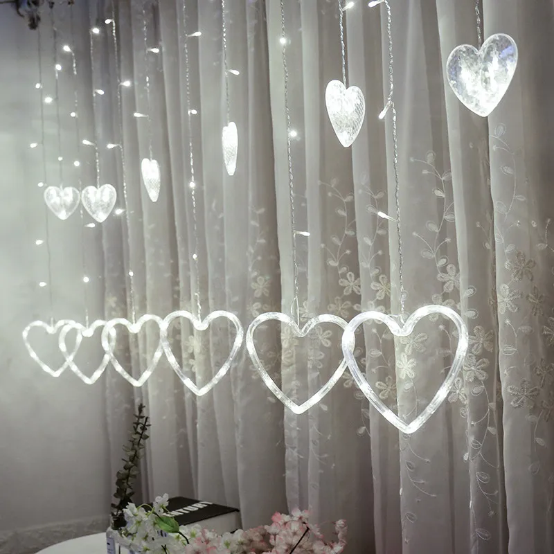 Lights Outdoor Led Navidad Decoracin Heart-shaped Hanging Curtain Lights String Net Xmas Home Party Home
Lights Outdoor Led Navidad Decoracin Heart-shaped Hanging Curtain Lights String Net Xmas Home Party Home