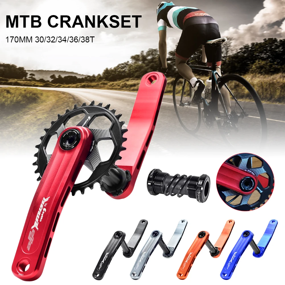 Bicycle Crankset Single Speed 170mm 30T 32T 34T 36T 38T Direct Mount Chainring with Bottom Bracket MTB Road for Shimano SRAM
Bicycle Crankset Single Speed 170mm 30T 32T 34T 36T 38T Direct Mount Chainring with Bottom Bracket MTB Road for Shimano SRAM