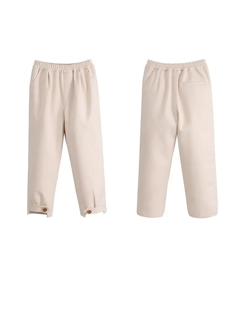Korean Sweet Straight Pants For Baby Girls Elastic Waist Loose Casual Trousers Child Outdoor Daily Pants School Uniform Trousers
Korean Sweet Straight Pants For Baby Girls Elastic Waist Loose Casual Trousers Child Outdoor Daily Pants School Uniform Trousers