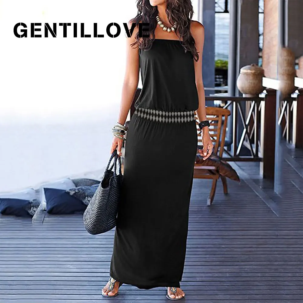Gentillove Vintage Boho Off Shoulder Strapless Cotton Long Dress Casual Elastic Waist Slim Ankle-length Dress Beach Sundress
Gentillove Vintage Boho Off Shoulder Strapless Cotton Long Dress Casual Elastic Waist Slim Ankle-length Dress Beach Sundress