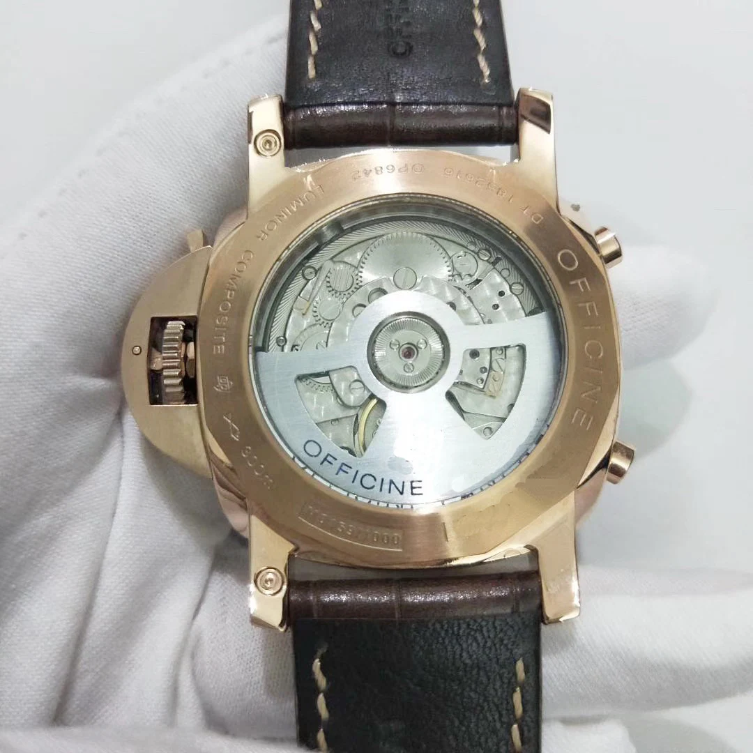 Classic New Men Automatic Mechanical Sapphire Stainless Steel Rose Gold Brown Leather Luminous FlyBack GMT Watch Limited
Classic New Men Automatic Mechanical Sapphire Stainless Steel Rose Gold Brown Leather Luminous FlyBack GMT Watch Limited