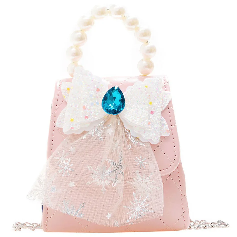 Princess Kids Lace Handbags for Children Pearl Purses and Handbags with Big Bow Girls Mini Crossbody Chain Purse with Diamond
Princess Kids Lace Handbags for Children Pearl Purses and Handbags with Big Bow Girls Mini Crossbody Chain Purse with Diamond