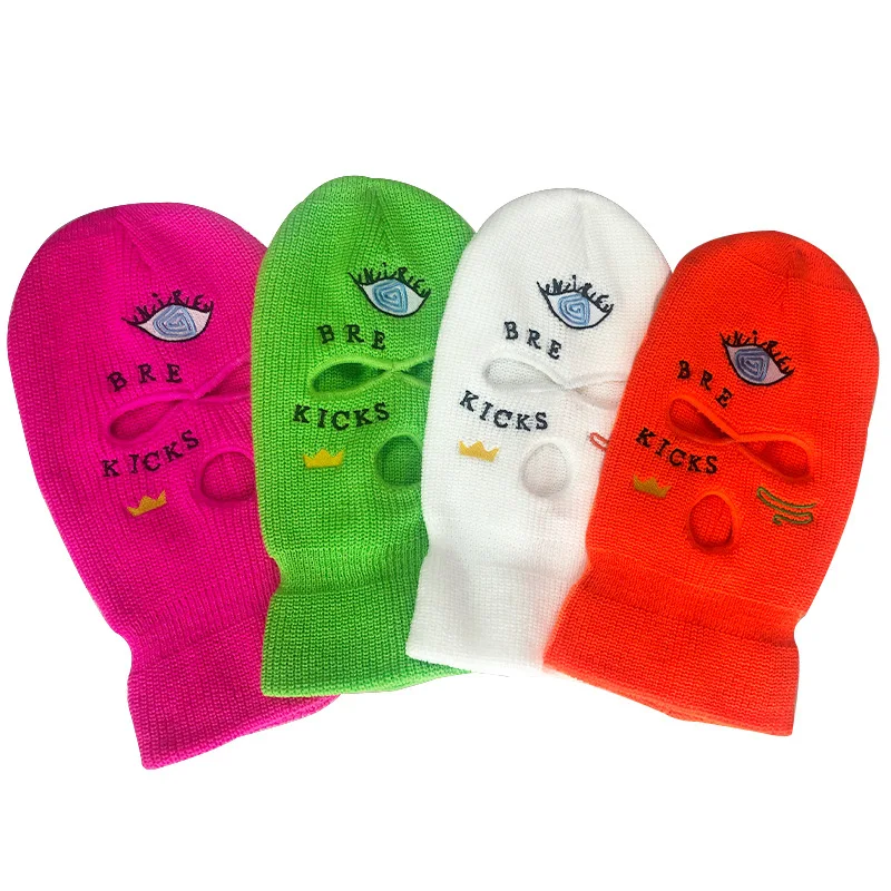 Eye Holes Ski Face Mask Balaclava Warm Beanies Personalized Embroidery Party Mask Winter Hats for Women
Eye Holes Ski Face Mask Balaclava Warm Beanies Personalized Embroidery Party Mask Winter Hats for Women