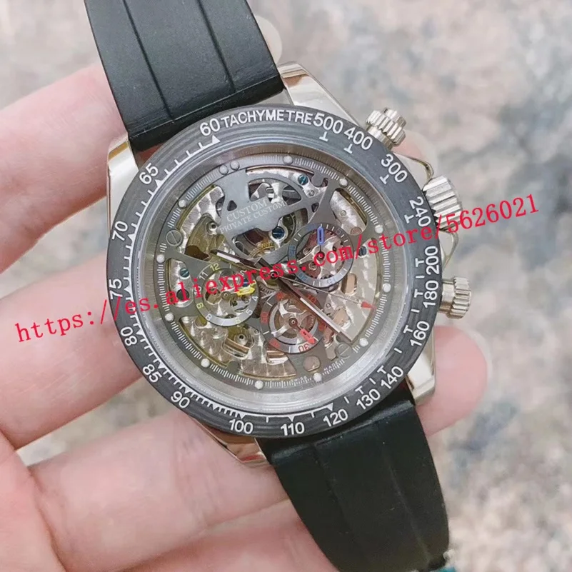 Men's Quartz Chronograph Skeleton Watches 42Mm Stainless Steel Sapphire Crystal Luminous Waterproof Luxury Men Wristwatches
Men's Quartz Chronograph Skeleton Watches 42Mm Stainless Steel Sapphire Crystal Luminous Waterproof Luxury Men Wristwatches