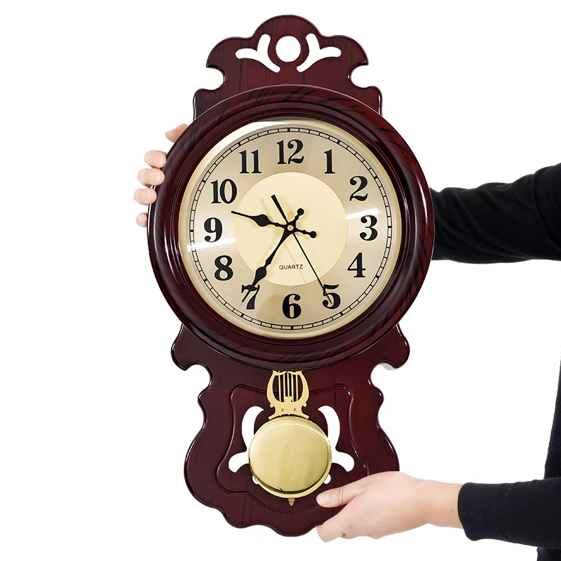 Chinese Style Wall Clock Wood Retro Wall Watches Home Decor Living Room Silent Shabby Chic Pendulum Clock Swing Reloj Gift
Chinese Style Wall Clock Wood Retro Wall Watches Home Decor Living Room Silent Shabby Chic Pendulum Clock Swing Reloj Gift