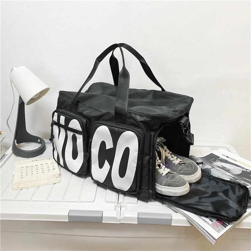 Fashion Letters Travel Bag Women/men Portable Hand Bags Shoes Case Big Waterproof Travel Duffle Weekend Bag Male/female Gym Bags
Fashion Letters Travel Bag Women/men Portable Hand Bags Shoes Case Big Waterproof Travel Duffle Weekend Bag Male/female Gym Bags