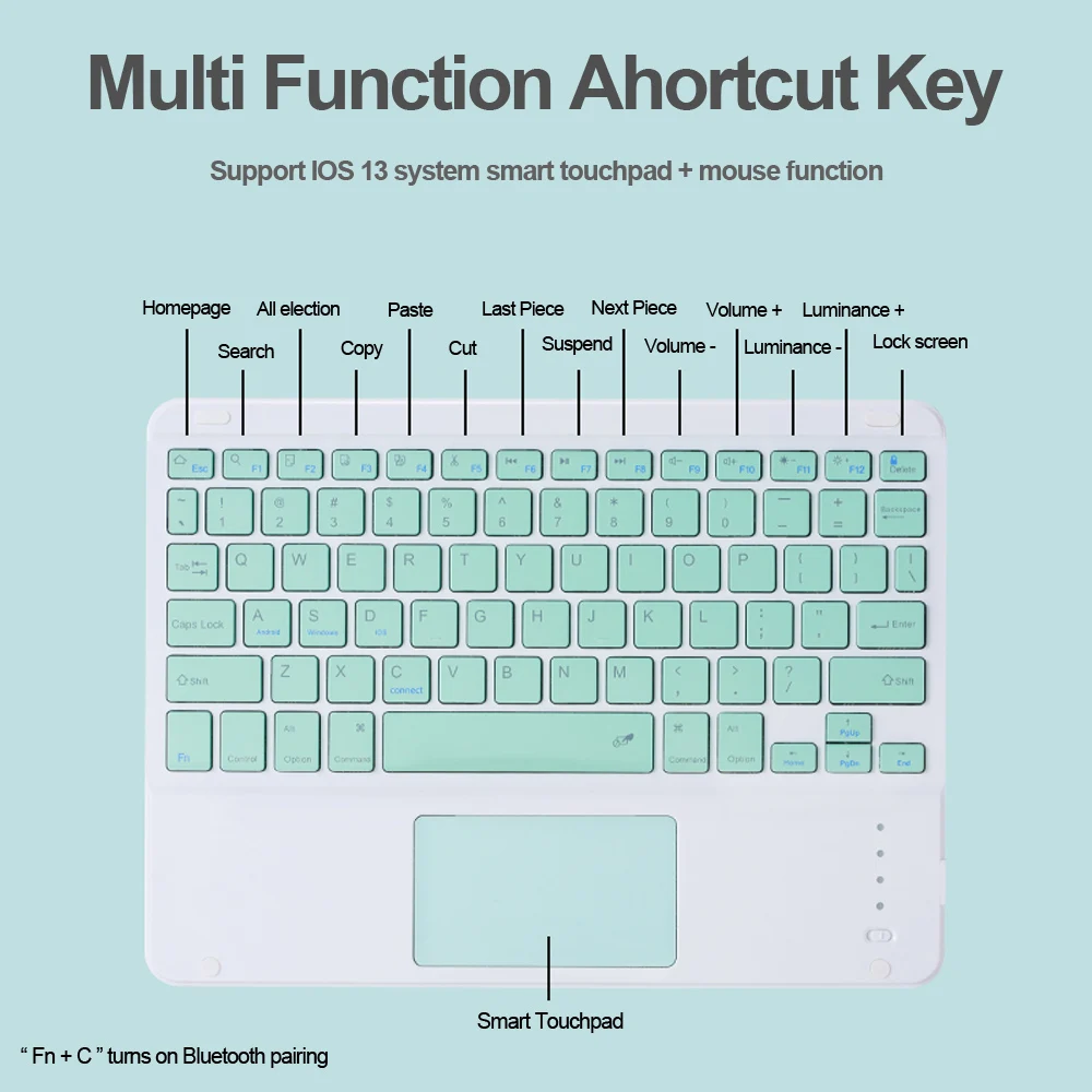 Bluetooth Touchpad Keyboard For iPad Pro 12.9 Case 2018 Magnetic Ultra Slim Cover for iPad Pro 11 Inch Air 10.9 2020 Mouse Cases
Bluetooth Touchpad Keyboard For iPad Pro 12.9 Case 2018 Magnetic Ultra Slim Cover for iPad Pro 11 Inch Air 10.9 2020 Mouse Cases