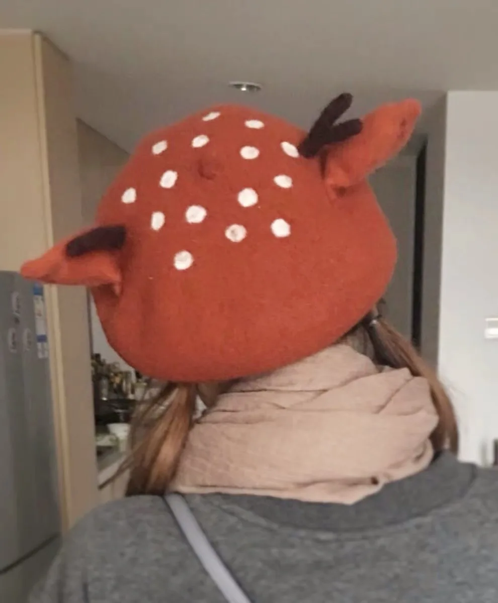 Women's Winter Beret Cap 100% Wool Cute Antlers Ears Fox Ears Blend Casual Warm Painter Hat Handmade Lovely Beret Hat For Girls
Women's Winter Beret Cap 100% Wool Cute Antlers Ears Fox Ears Blend Casual Warm Painter Hat Handmade Lovely Beret Hat For Girls