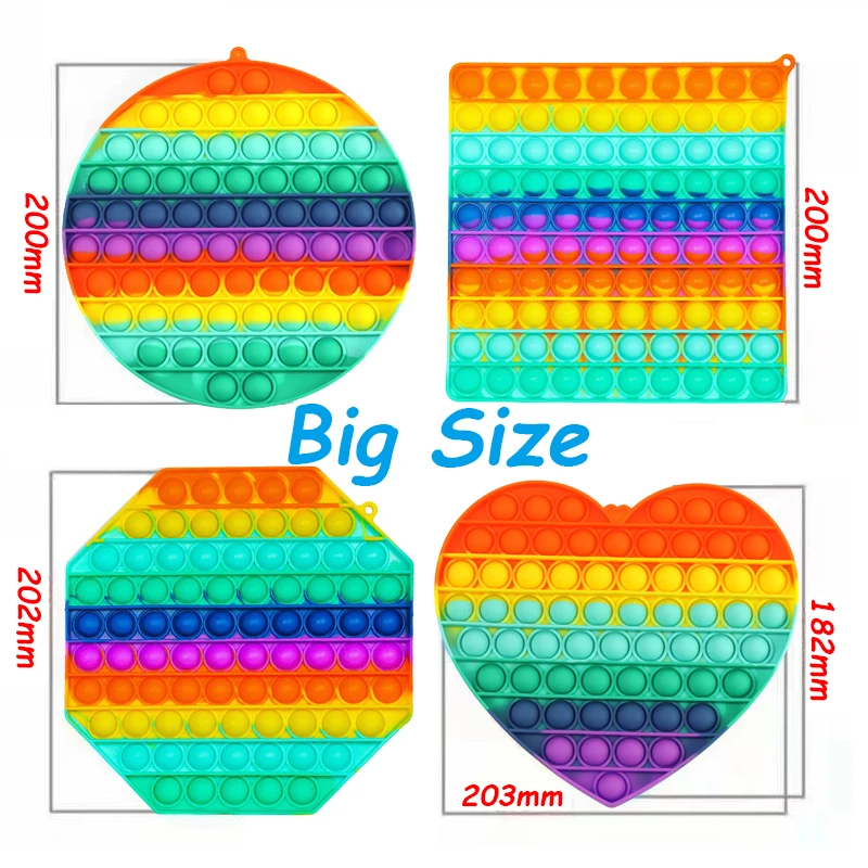 Super Big Size Push Kits Bubble Fidget Toys Autism Needs Squishy Stress Reliever Toys Adult Kid Funny Anti-stress Fidget Gift
Super Big Size Push Kits Bubble Fidget Toys Autism Needs Squishy Stress Reliever Toys Adult Kid Funny Anti-stress Fidget Gift