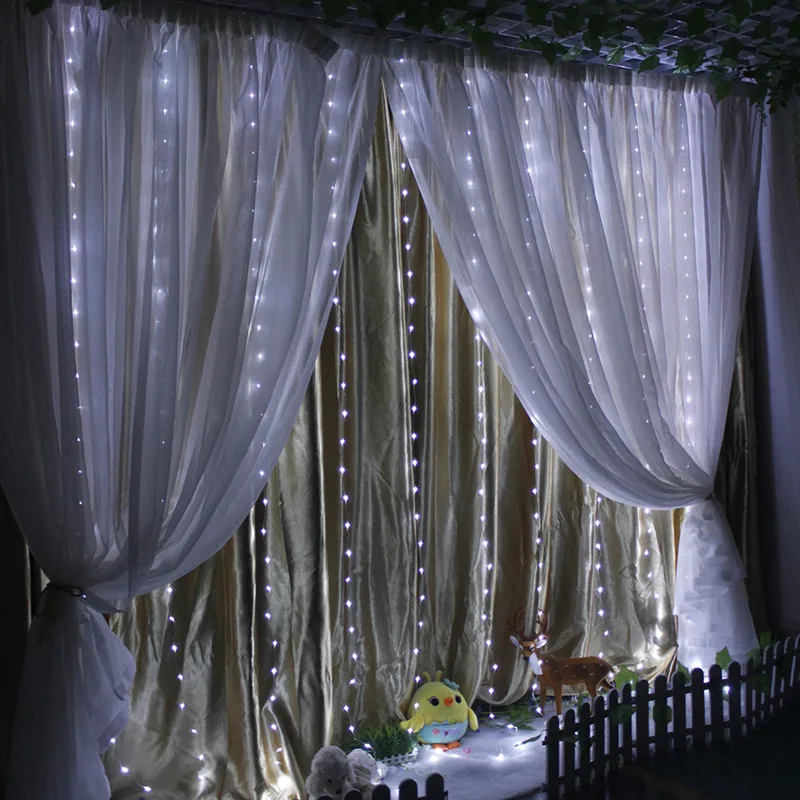 3M LED Curtain Light USB Power Remote Control Eight Function Modes Fairy Christmas Garland Lights String Wedding Party Decor
3M LED Curtain Light USB Power Remote Control Eight Function Modes Fairy Christmas Garland Lights String Wedding Party Decor