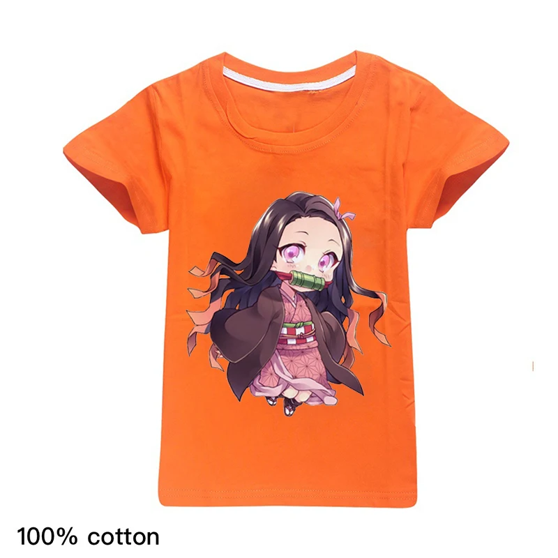 Summer Tops Japanese Anime Demon Slayer T Shirt Kids Cartoon Tshirts 100% Cotton Girls Cute Children Clothes Camisetas Mujer
Summer Tops Japanese Anime Demon Slayer T Shirt Kids Cartoon Tshirts 100% Cotton Girls Cute Children Clothes Camisetas Mujer