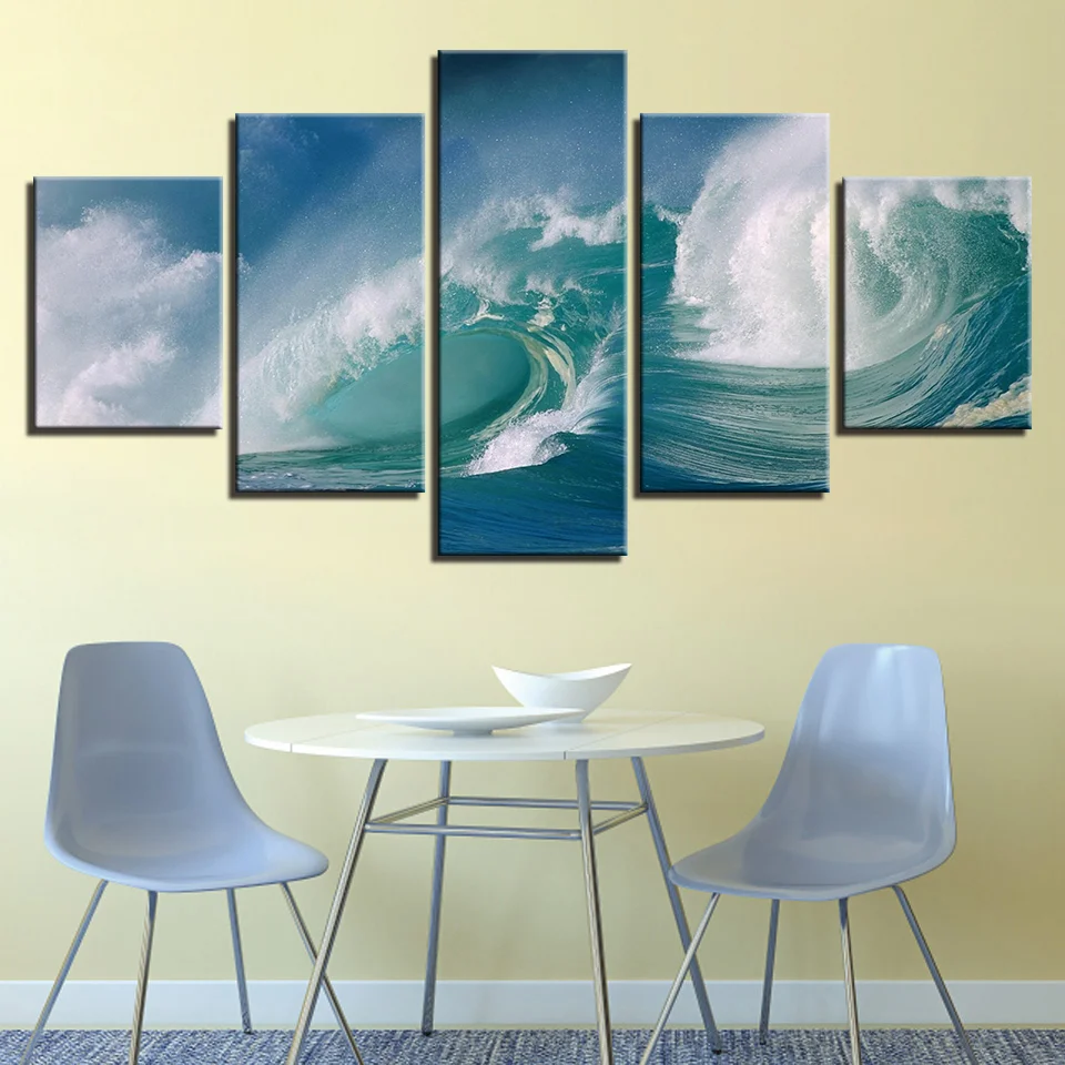 Canvas Paintings 5 Pieces Surged Sea Waves Seascape Pictures Modern Living Room Wall Art Framework Home Decor HD Prints Posters
Canvas Paintings 5 Pieces Surged Sea Waves Seascape Pictures Modern Living Room Wall Art Framework Home Decor HD Prints Posters