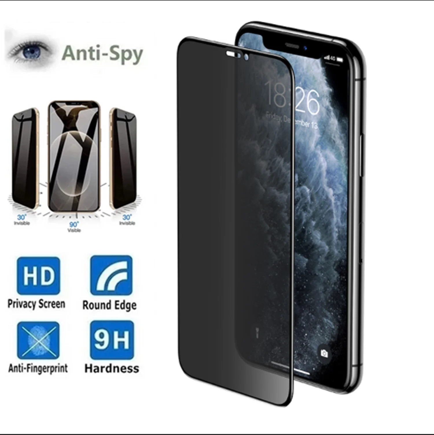 

Anti-spy Full Privacy Screen Protector For Xiaomi Redmi K40 10X 8A K20 Pro K30 K30i 10 9 prime 9 Powre 9T 9A 9C 8 Tempered Glass