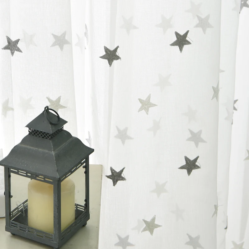 3D Stars Embroidered White Tulle Curtains for Bedroom Living Room Kitchen Sheer Curtains Kids Baby Room Door Window Curtains
3D Stars Embroidered White Tulle Curtains for Bedroom Living Room Kitchen Sheer Curtains Kids Baby Room Door Window Curtains