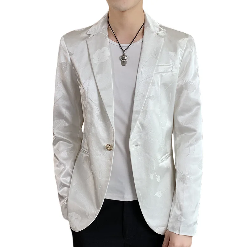 2021 Men's Jacquard Slim Fit Trendy Handsome Leisure blazer Youth Fashion Single Button blazers
2021 Men's Jacquard Slim Fit Trendy Handsome Leisure blazer Youth Fashion Single Button blazers