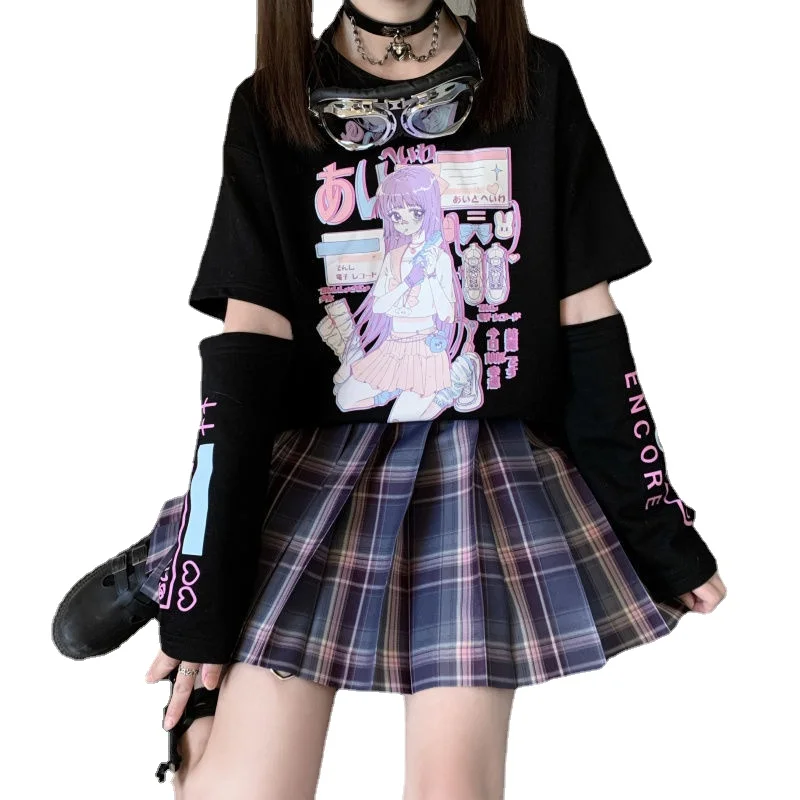 Japanese Anime T Shirt Long Sleeve Top Zipper Removal Tee JK Girl Cute Clothes Cotton Tshirt Women Harajuku Cartoon Printed Tops
Japanese Anime T Shirt Long Sleeve Top Zipper Removal Tee JK Girl Cute Clothes Cotton Tshirt Women Harajuku Cartoon Printed Tops