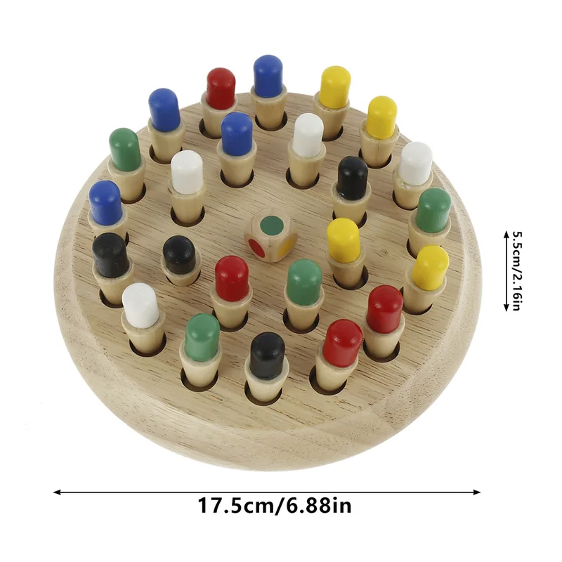 Wooden Memory Match Stick Chess Kids Game Fun Block Board Game Educational Color Cognitive Ability Toy For Children
Wooden Memory Match Stick Chess Kids Game Fun Block Board Game Educational Color Cognitive Ability Toy For Children
