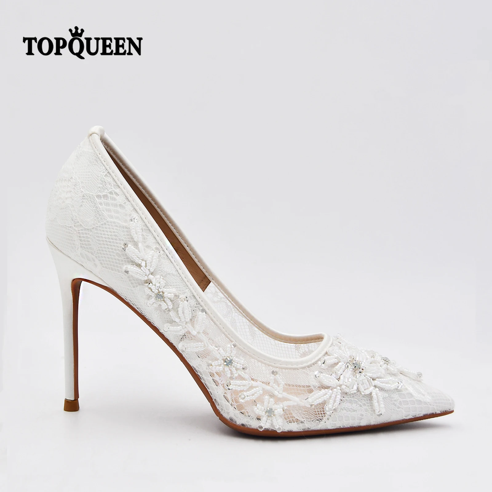 TOPQUEEN Bridal Shoes Embroidery Lace Bead Flower Elegant High Heels Women's Ladies Wedding Shoes A04
TOPQUEEN Bridal Shoes Embroidery Lace Bead Flower Elegant High Heels Women's Ladies Wedding Shoes A04