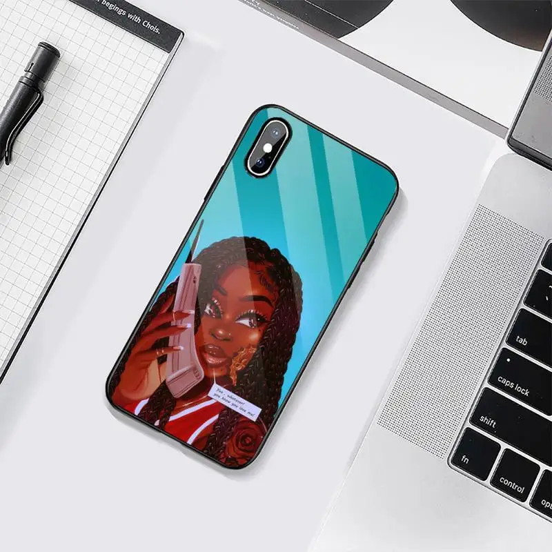 Fashion Black Girls Phone Case Tempered glass For iphone 6 6S 7 8 plus X XS XR 11 12 mini PRO MAX
Fashion Black Girls Phone Case Tempered glass For iphone 6 6S 7 8 plus X XS XR 11 12 mini PRO MAX