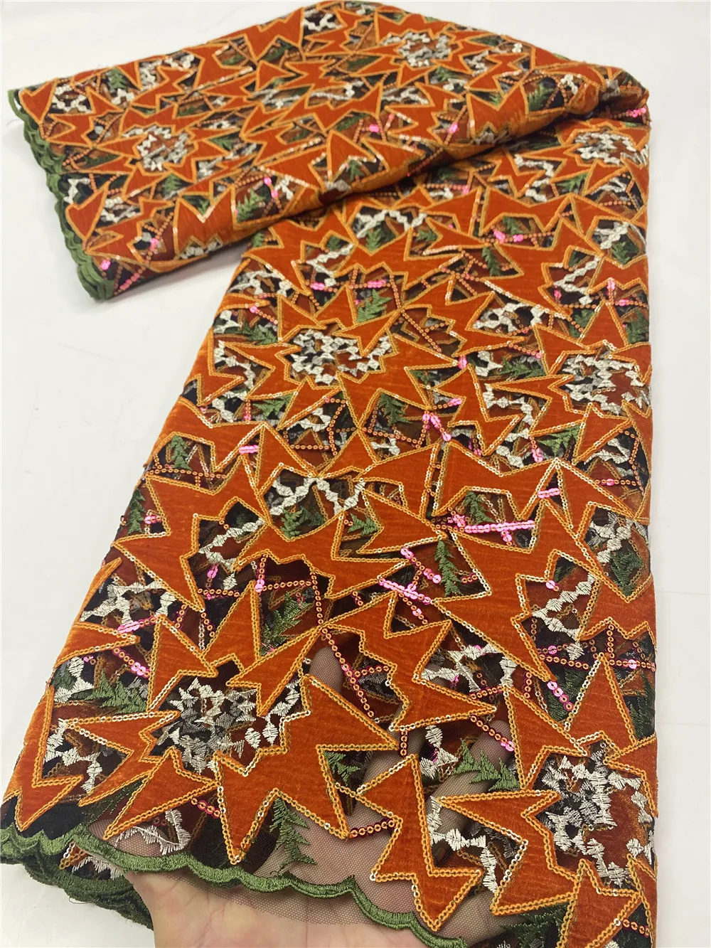 NI.AI оранжевая Высококачественная африканская бархатная кружевная ткань с пайетками 2020 новая вышивка африканская кружевная ткань для свадь...
NI.AI оранжевая Высококачественная африканская бархатная кружевная ткань с пайетками 2020 новая вышивка африканская кружевная ткань для свадь...