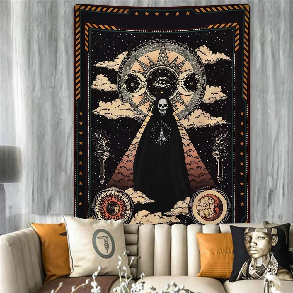 Wizard Skull Tapestry Sun Iris Tapestry Wall Hanging Sun Moon Tapestry Nebula Tapestry Tarot Tapestry Bedroom Decoration
Wizard Skull Tapestry Sun Iris Tapestry Wall Hanging Sun Moon Tapestry Nebula Tapestry Tarot Tapestry Bedroom Decoration