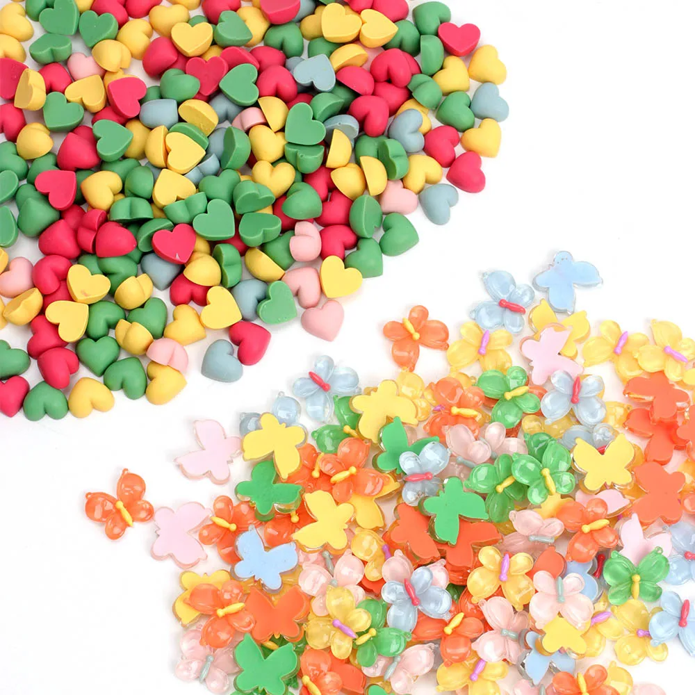 Plastic Accessories Flat Back Cute Colorful Butterfly Heart Love DIY Crafts Supplies Decoration Stickers Handmade Material 50 pc
Plastic Accessories Flat Back Cute Colorful Butterfly Heart Love DIY Crafts Supplies Decoration Stickers Handmade Material 50 pc