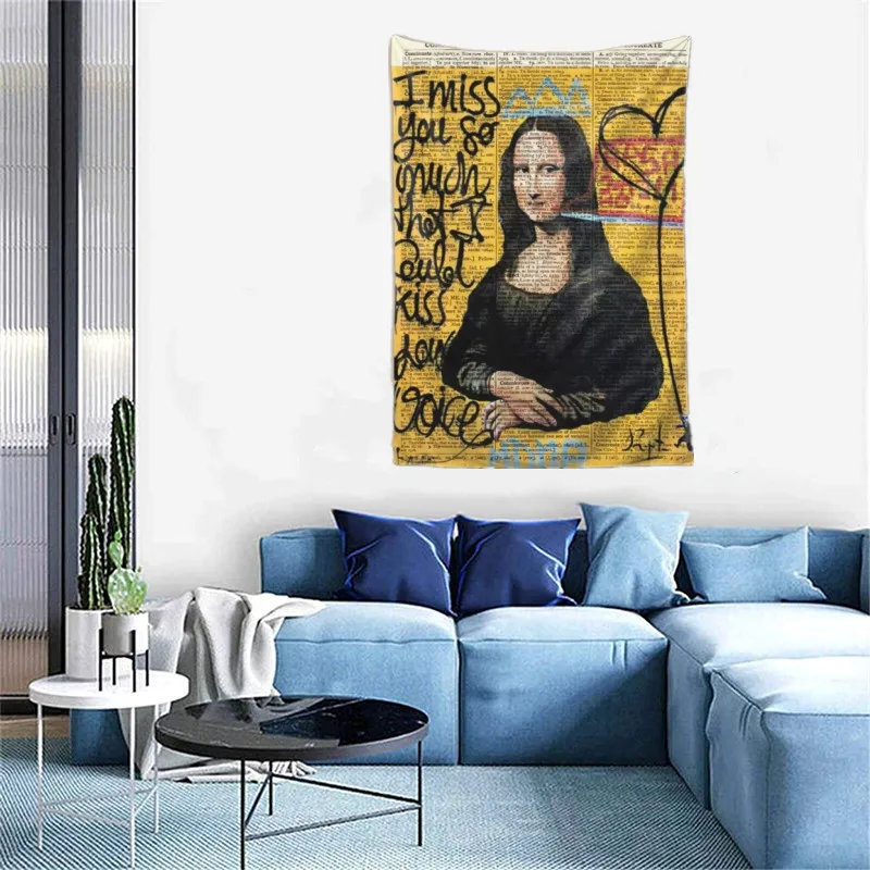 FFO Mona Lisa Street Graffiti Art Wall Hainging Tapestry Aesthetic Background Cloth Living Room Decoration Painting Carpets
FFO Mona Lisa Street Graffiti Art Wall Hainging Tapestry Aesthetic Background Cloth Living Room Decoration Painting Carpets