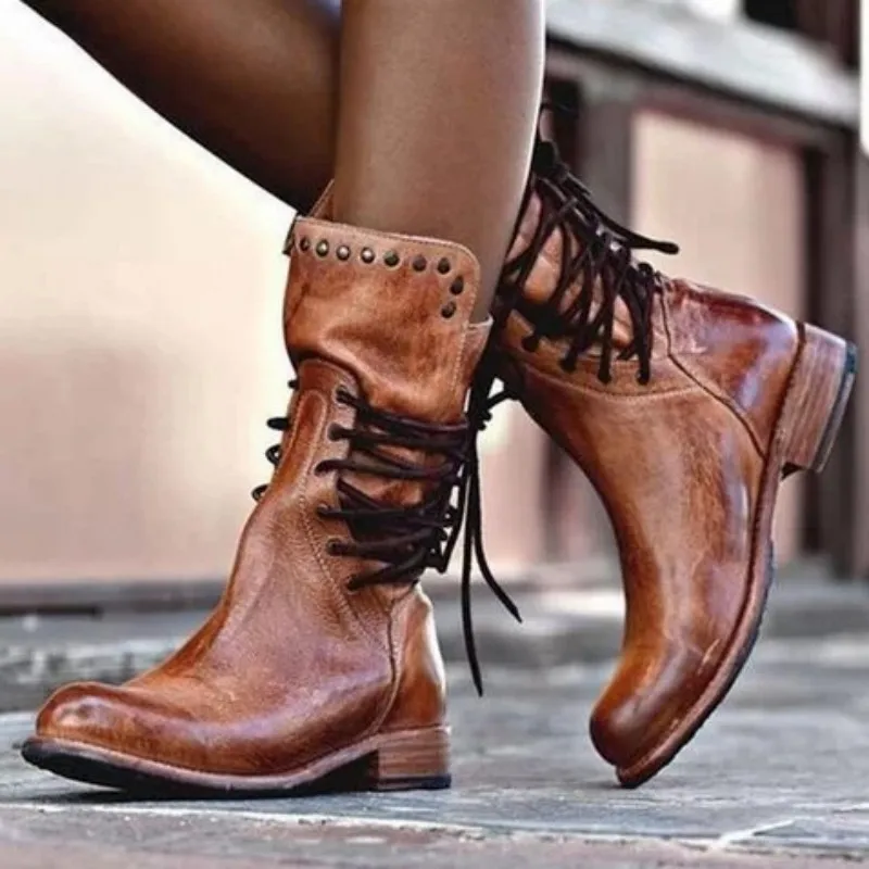 Women's Boots Spring Autumn 2021 New Round Head Zipper Lace-up Thick Heel Low-heeled Short Tube Women's Shoes Plus Size 34-43
Women's Boots Spring Autumn 2021 New Round Head Zipper Lace-up Thick Heel Low-heeled Short Tube Women's Shoes Plus Size 34-43