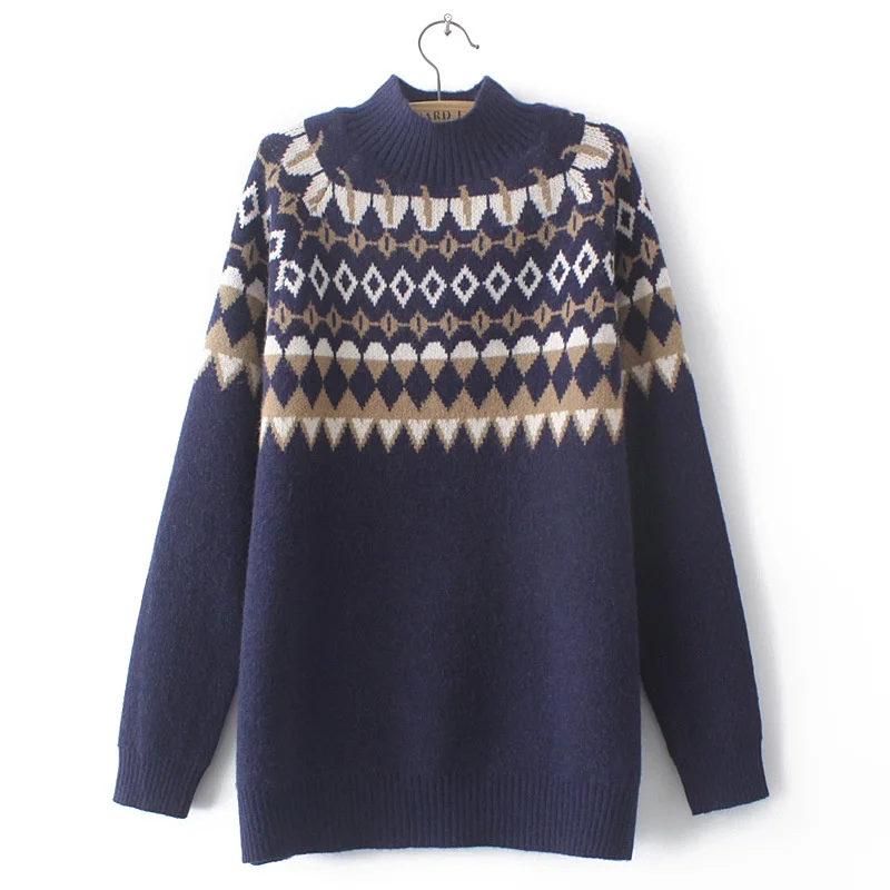 Plus Size 2XL-4XL Women's Thick Autumn Winter Sweaters Long Sleeved Vintage Pullovers Large Size Slim Outerwear
Plus Size 2XL-4XL Women's Thick Autumn Winter Sweaters Long Sleeved Vintage Pullovers Large Size Slim Outerwear