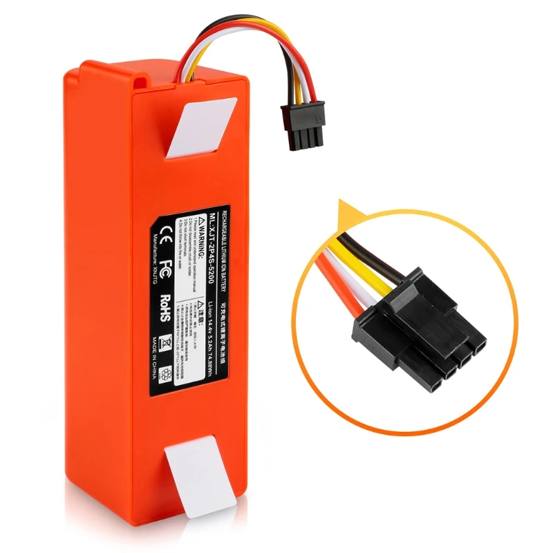 Batterie de remplacement 5200/6500mAh pour aspirateur Robot Xiaomi Roborock, accessoires, batterie Li-ion
Batterie de remplacement 5200/6500mAh pour aspirateur Robot Xiaomi Roborock, accessoires, batterie Li-ion