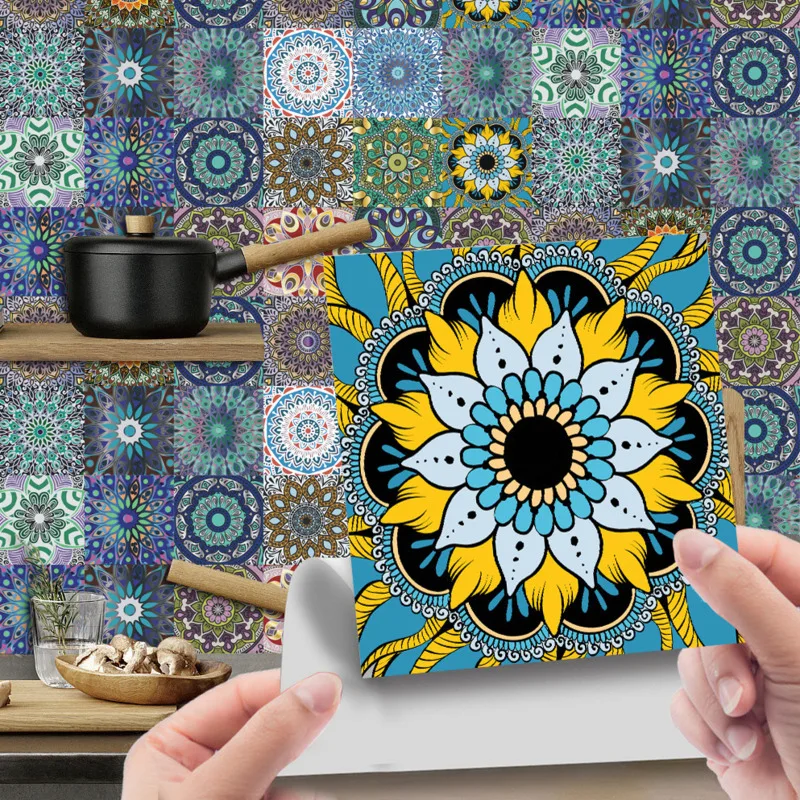 Mandala Pattern Self-adhesive Removable Kitchen Tile Stickers Bathroom Kitchen Wall Tiles Furniture DIY Decorative Stickers
Mandala Pattern Self-adhesive Removable Kitchen Tile Stickers Bathroom Kitchen Wall Tiles Furniture DIY Decorative Stickers