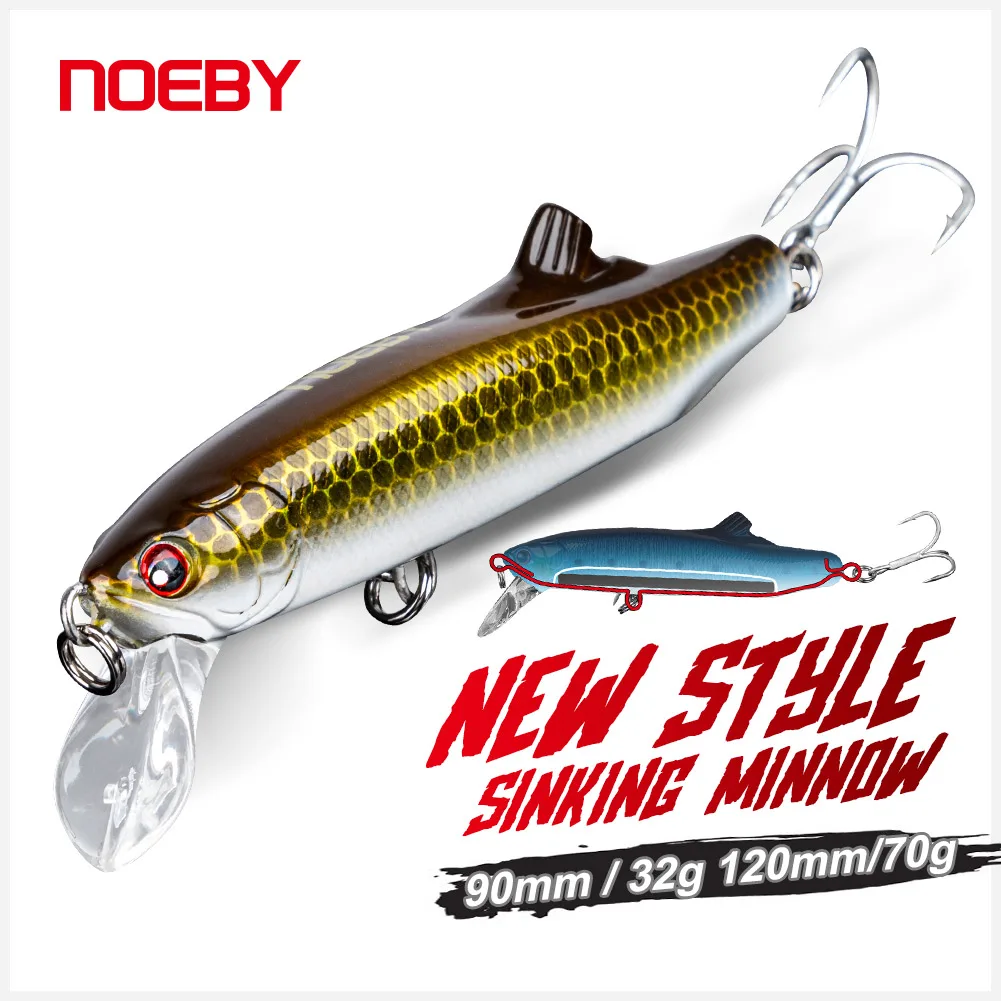 NOEBY 3D Lifelike Eyes 9cm 32g Sinking Minnow Fishing Lure Wobbler Hard Bait Fishing Tackle NBL9060
NOEBY 3D Lifelike Eyes 9cm 32g Sinking Minnow Fishing Lure Wobbler Hard Bait Fishing Tackle NBL9060