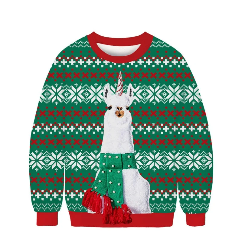 Men Women Ugly Christmas Sweater Cute Alpaca Xmas Party Sweatshirt 3D Funny Printed Autumn Winter Christmas Sweaters Jumpers
Men Women Ugly Christmas Sweater Cute Alpaca Xmas Party Sweatshirt 3D Funny Printed Autumn Winter Christmas Sweaters Jumpers