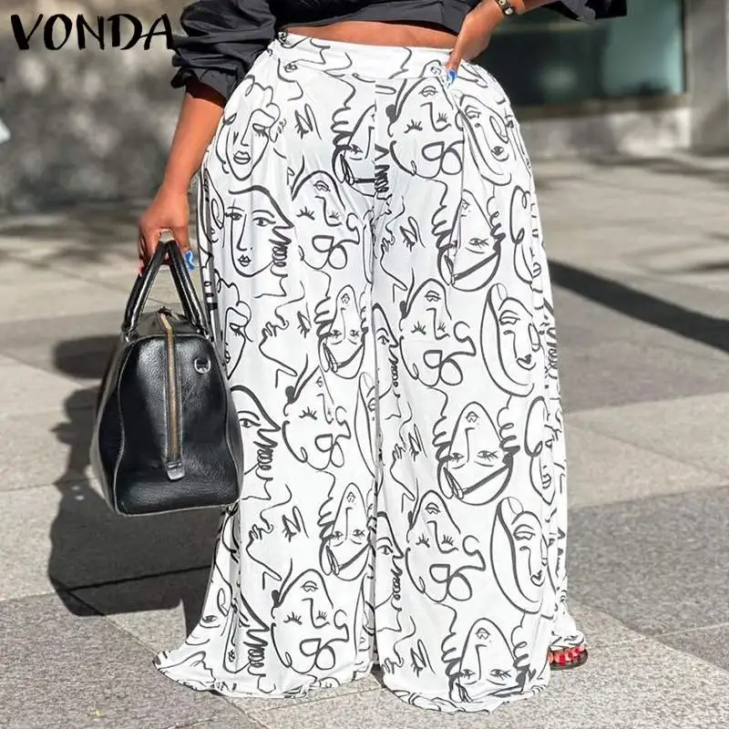 Wide Leg Pants 2021 VONDA Ladies Vintage Printed High Waist Trousers Autumn Women Pleated Wide Leg Pants Palazzo Pantalon Femme
Wide Leg Pants 2021 VONDA Ladies Vintage Printed High Waist Trousers Autumn Women Pleated Wide Leg Pants Palazzo Pantalon Femme