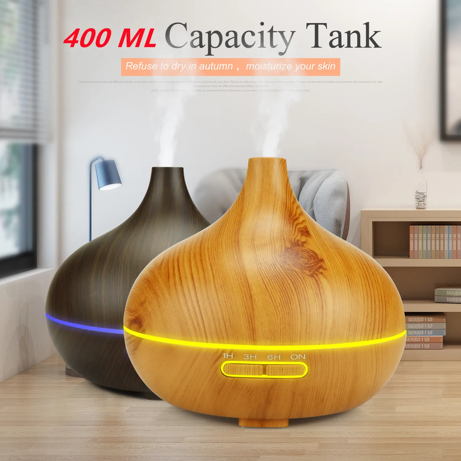 400ml Electric Aroma Diffuser Essential oil diffuser Air Humidifier Ultrasonic Remote Control Color LED Lamp Mist Maker Home
400ml Electric Aroma Diffuser Essential oil diffuser Air Humidifier Ultrasonic Remote Control Color LED Lamp Mist Maker Home