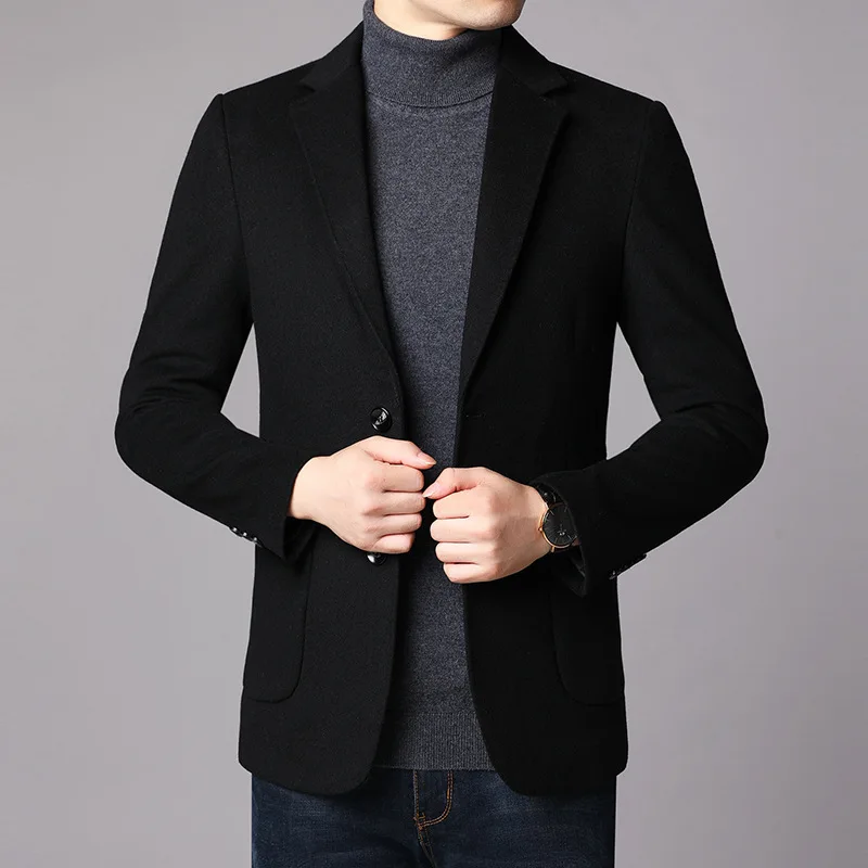 2020 Autumn and Winter Casual Woolen Suit Youth Solid Color Double Buckle Thick blazer
2020 Autumn and Winter Casual Woolen Suit Youth Solid Color Double Buckle Thick blazer
