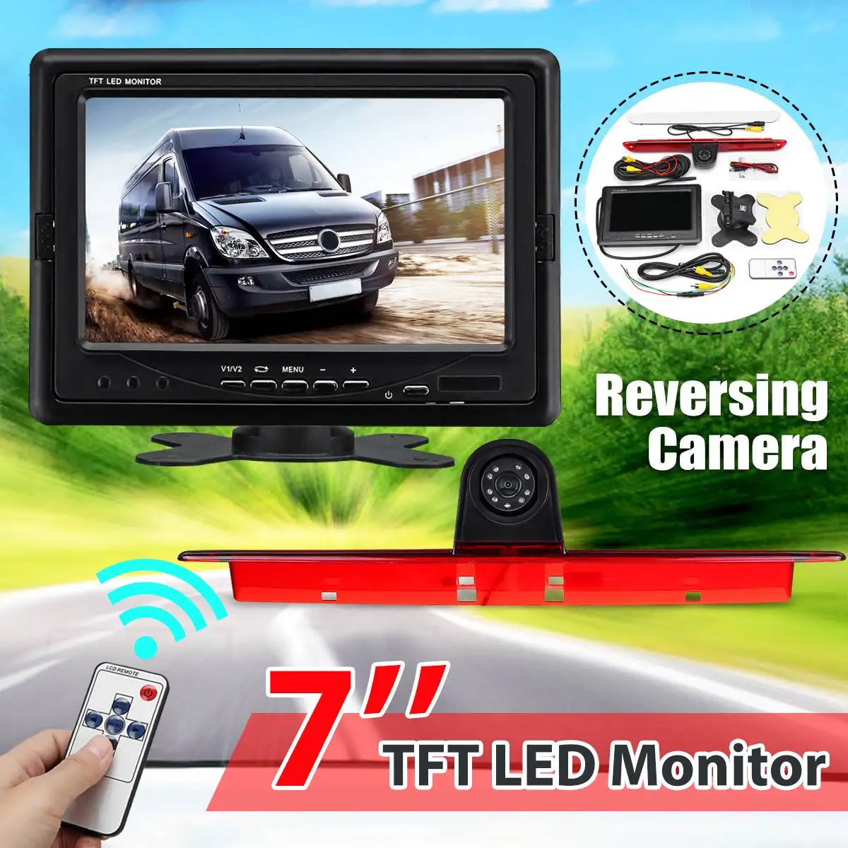 CCD HD Car Rear View Camera 7" Monitor Reverse Parking System for Mercedes Benz for Dodge Sprinter VW Crafter
CCD HD Car Rear View Camera 7" Monitor Reverse Parking System for Mercedes Benz for Dodge Sprinter VW Crafter