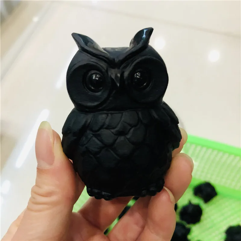 Natural obsidian Owl Figurines 2 inch Miniatures handmade Mini Animal Statue Healing crystal stone home decoration accessories
Natural obsidian Owl Figurines 2 inch Miniatures handmade Mini Animal Statue Healing crystal stone home decoration accessories
