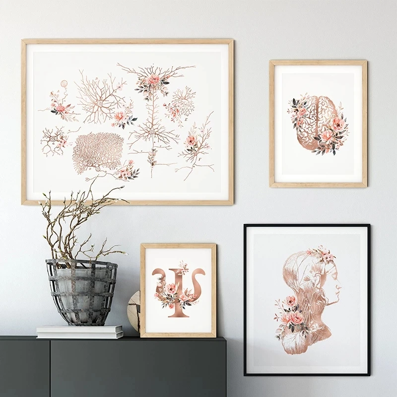 Psychology Prints Wall Poster Brain Neurons Neck Nerves Floral Medical Art Canvas Painting Psychiatrist Doctor Office Decor
Psychology Prints Wall Poster Brain Neurons Neck Nerves Floral Medical Art Canvas Painting Psychiatrist Doctor Office Decor