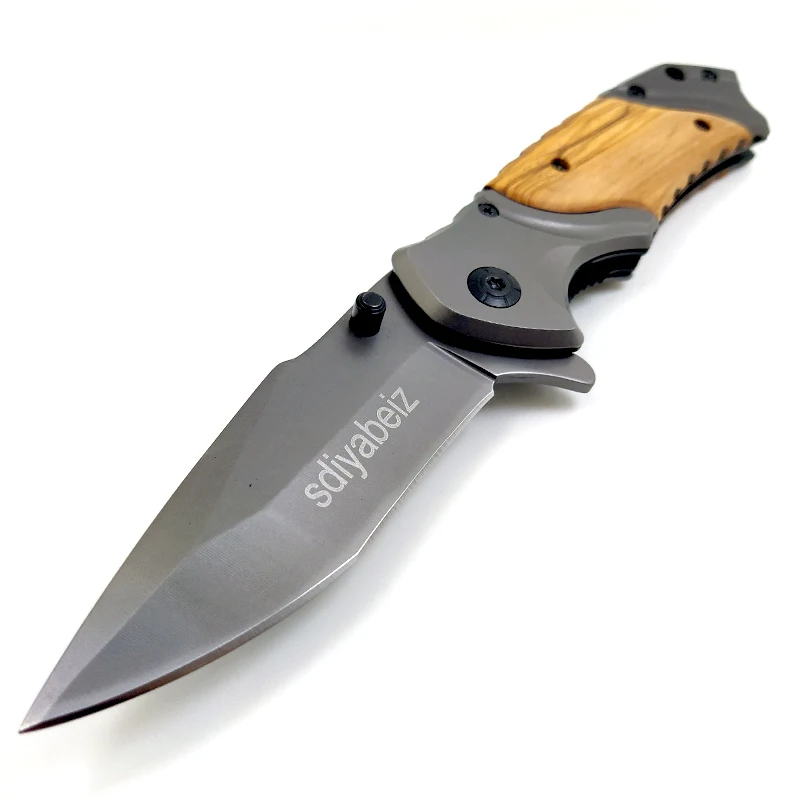 Gray Color Folding Knife 7CR17Mov Titanium Full Blade Tactical Camping Survival Knife Combat Pocket Knives Hunting Multi Tools
Gray Color Folding Knife 7CR17Mov Titanium Full Blade Tactical Camping Survival Knife Combat Pocket Knives Hunting Multi Tools