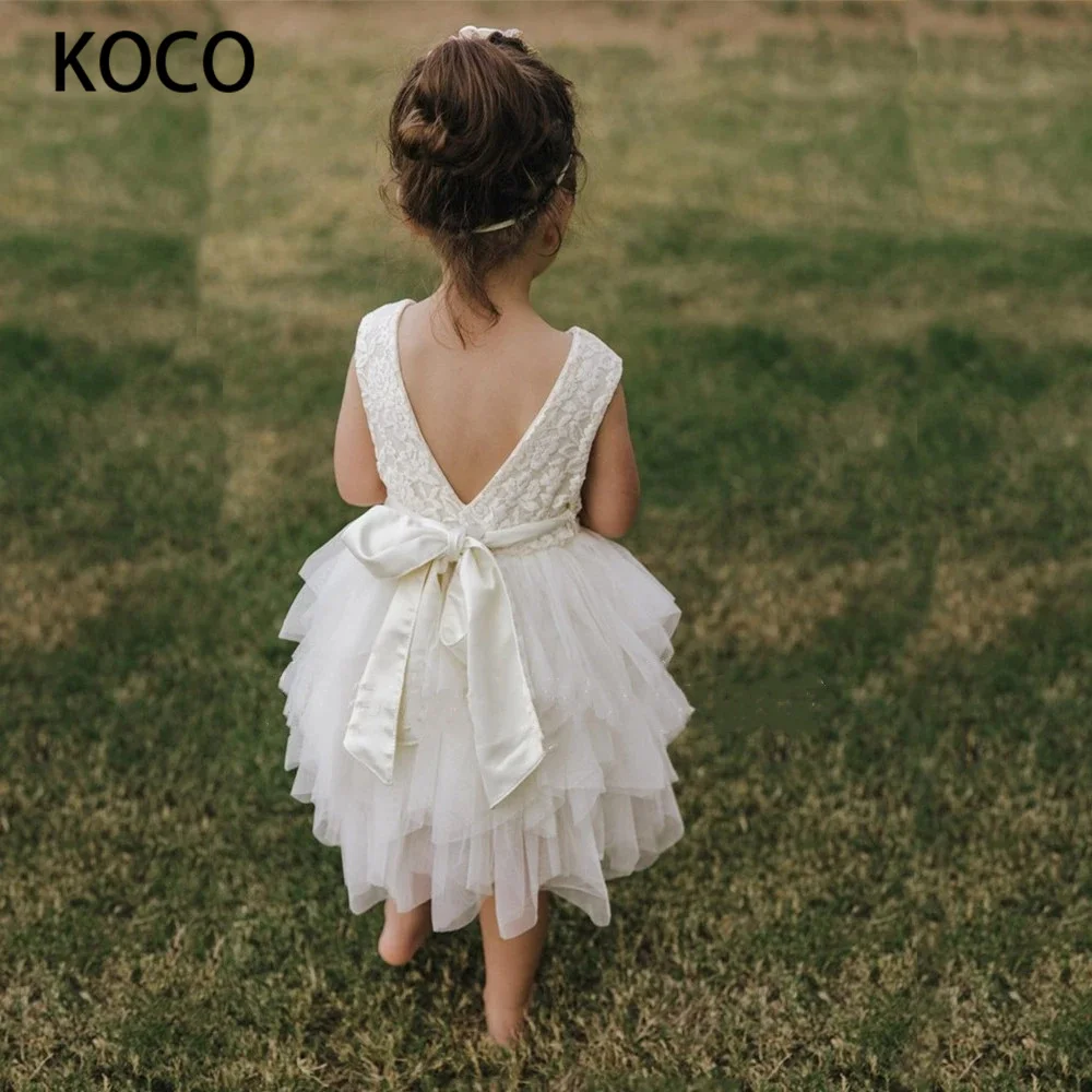 JONANY Cute Ivory Flower Girl Dress Tulle Princess Birthday Pageant Demoiselle Children's Birthday Wedding Evening Dress
JONANY Cute Ivory Flower Girl Dress Tulle Princess Birthday Pageant Demoiselle Children's Birthday Wedding Evening Dress