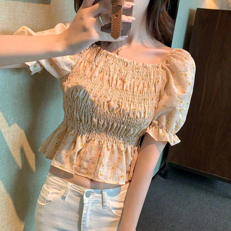 Korean Women's Shirt Chiffon Blouses for Women Short Sleeve Waist Down Shirt Female Top Slash Neck Blouse Top Female Woman Shirt
Korean Women's Shirt Chiffon Blouses for Women Short Sleeve Waist Down Shirt Female Top Slash Neck Blouse Top Female Woman Shirt