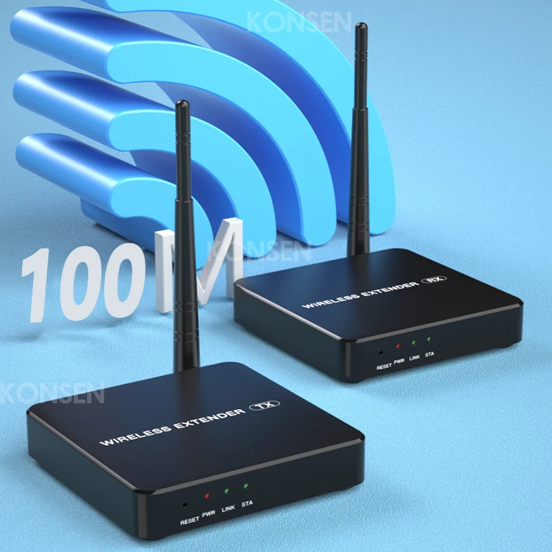 5 8 ГГц беспроводной HDMI удлинитель приемник видео конвертер 100 м Беспроводной Wi Fi