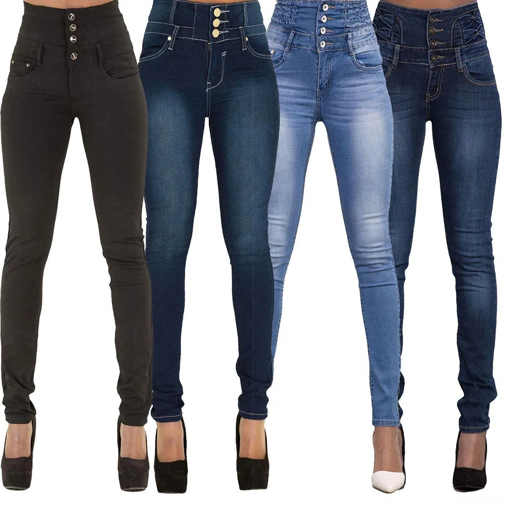 European and American Autumn and Winter Women's Sexy High Waist Slim Elastic Small Leg Jeans Navy Blue Street Clothes Jeans 90S
European and American Autumn and Winter Women's Sexy High Waist Slim Elastic Small Leg Jeans Navy Blue Street Clothes Jeans 90S