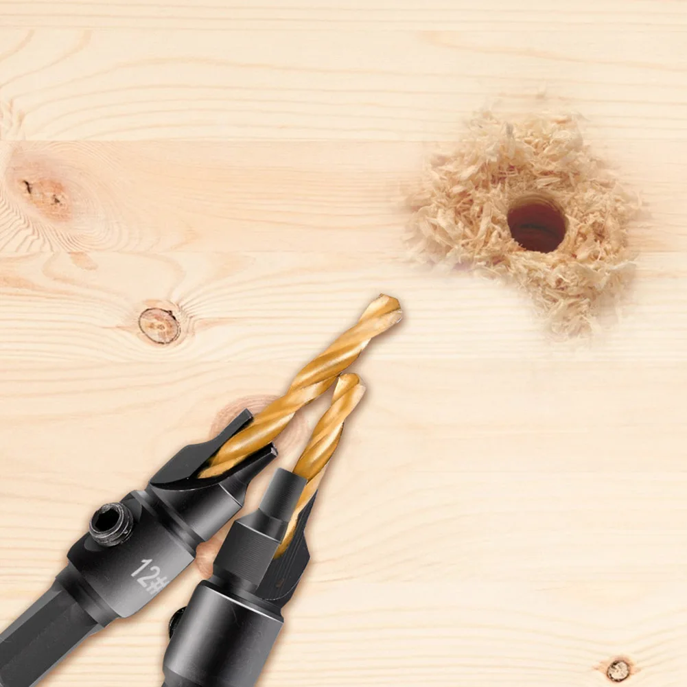 Countersink Drill Woodworkingr Dill Bit Set High Carbon Steel Titanium Plated Chamfering Hex Shank Drill Bit Carpentry Tool6pcs
Countersink Drill Woodworkingr Dill Bit Set High Carbon Steel Titanium Plated Chamfering Hex Shank Drill Bit Carpentry Tool6pcs